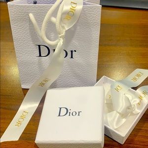 Dior box tissue paper ribbon and bag with ribbon